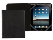 black leather iPad folio
